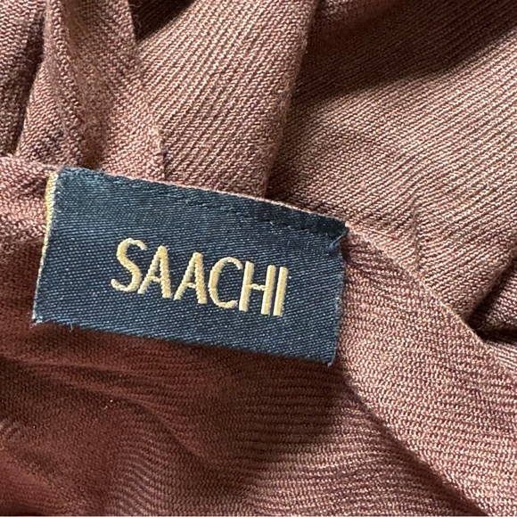 Saachi Neutral Brown Lightweight Polyester Scarf – Like New - Picture 2 of 3